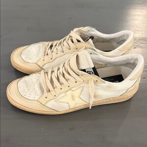 Golden Goose Beige Star Sneakers BALLSTAR sz 40